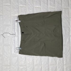 REI Dark Olive Army Green Skirt with Built In Shorts